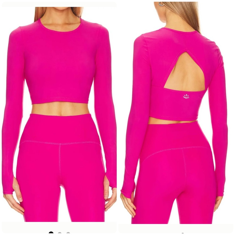 NEW Size Small Beyond Yoga Powerbeyond Lite Cardio Cropped Pullover Pink Energy
